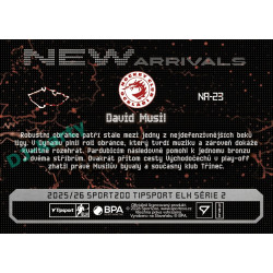 2025/26 Sportzoo ELH 2. serie #NA-23 David Musil New Arrivals