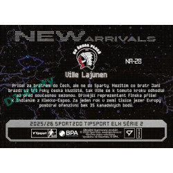 2025/26 Sportzoo ELH 2. serie #NA-28 Ville Lajunen New Arrivals