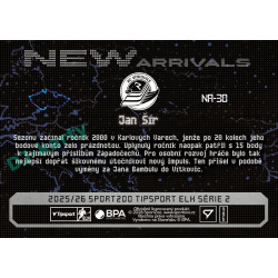 2025/26 Sportzoo ELH 2. serie #NA-30 Jan Šír New Arrivals