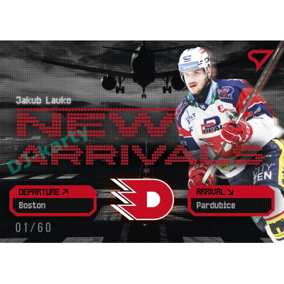 2025/26 Sportzoo ELH 2. serie #NA-02 Jakub Lauko New Arrivals Iron Grey xx/60