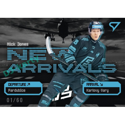 2025/26 Sportzoo ELH 2. serie #NA-16 Nick Jones New Arrivals Iron Grey xx/60