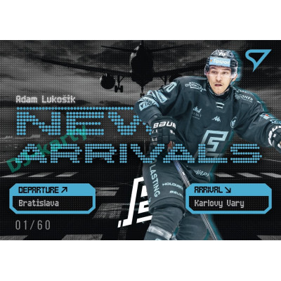2025/26 Sportzoo ELH 2. serie #NA-17 Adam Lukošik New Arrivals Iron Grey xx/60
