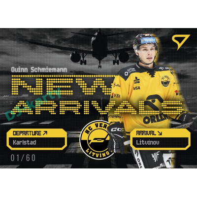 2025/26 Sportzoo ELH 2. serie #NA-26 Quinn Schmiemann New Arrivals Iron Grey xx/60