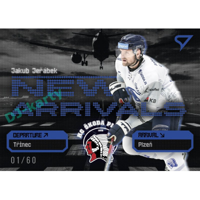 2025/26 Sportzoo ELH 2. serie #NA-27 Jakub Jeřábek New Arrivals Iron Grey xx/60
