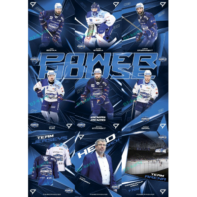 2025/26 Sportzoo ELH 2. serie kompletní set 9ks karet Powerhouse - Kometa Brno