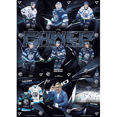 2025/26 Sportzoo ELH 2. serie kompletní set 9ks karet Powerhouse - Bílí Tygři Liberec