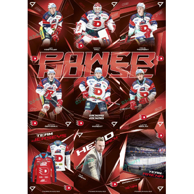 2025/26 Sportzoo ELH 2. serie kompletní set 9ks karet Powerhouse - Dynamo Pardubice