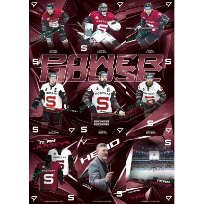 2025/26 Sportzoo ELH 2. serie kompletní set 9ks karet Powerhouse - Sparta Praha