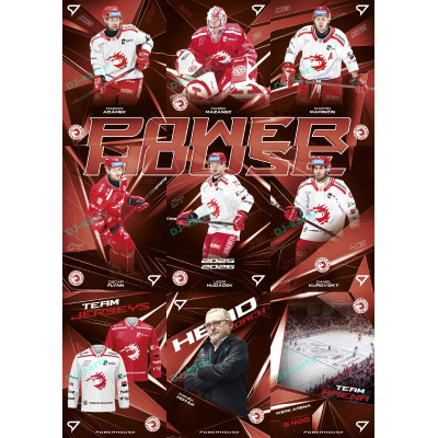 2025/26 Sportzoo ELH 2. serie kompletní set 9ks karet Powerhouse - Oceláři Třinec