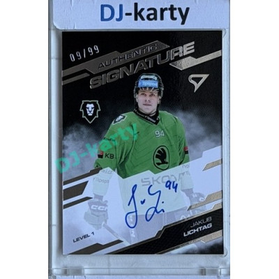 2025/26 Sportzoo ELH 2. serie #SL1-LI Jakub Lichtag Authentic Signature Level 1 09/99