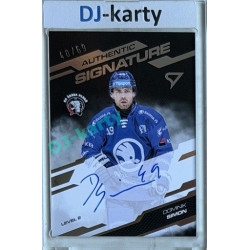 2025/26 Sportzoo ELH 2. serie #SL2-DS Dominik Simon Authentic Signature Level 2 40/69