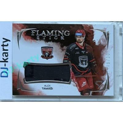 2025/26 Sportzoo ELH 2. serie #FSS-AT Alex Tamáši Flaming Stick Cloud Silver Auto 10/30