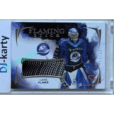 2025/26 Sportzoo ELH 2. serie #FSS-LK Lukáš Klimeš Flaming Stick Cloud Silver Auto 13/30