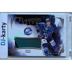 2025/26 Sportzoo ELH 2. serie #FSS-BL Martin Hanzl Flaming Stick Cloud Silver Auto 11/30