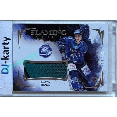 2025/26 Sportzoo ELH 2. serie #FSS-BL Martin Hanzl Flaming Stick Cloud Silver Auto 11/30