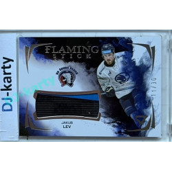 2025/26 Sportzoo ELH 2. serie #FSS-JL Jakub Lev Flaming Stick Cloud Silver Auto 11/30