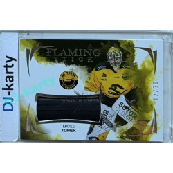 2025/26 Sportzoo ELH 2. serie #FSS-MT Matej Tomek Flaming Stick Cloud Silver Auto 12/30