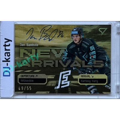 2025/26 Sportzoo ELH 2. serie #NAS-JB Jan Bambula New Arrivals Gold Auto 49/55