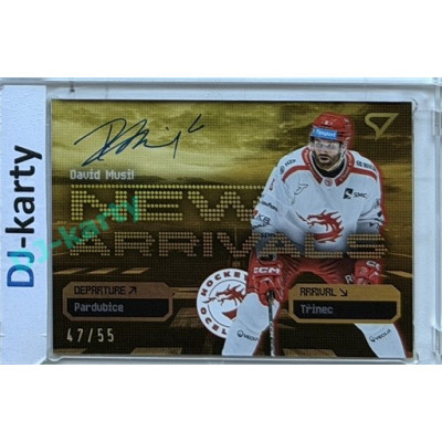 2025/26 Sportzoo ELH 2. serie #NAS-DM David Musil New Arrivals Gold Auto 47/55
