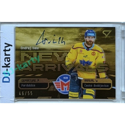2025/26 Sportzoo ELH 2. serie #NAS-OV Ondřej Vála New Arrivals Gold Auto 46/55