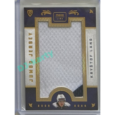 2025/26 Goal Cards Maxa liga #JJ-05 Kryštof Lang Jumbo Jersey 1/36