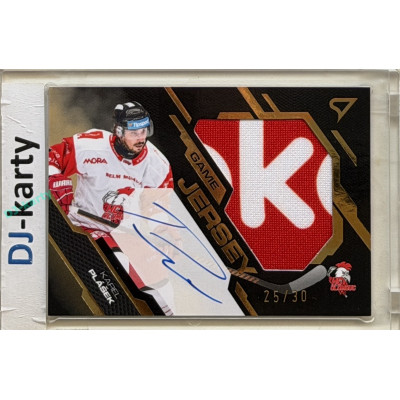 2025/26 Sportzoo ELH 2. serie #GJS-PL Karel Plášek Game Jersey Gold Auto 25/30