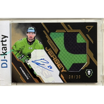 2025/26 Sportzoo ELH 2. serie #GJS-Filip Pyrochta Game Jersey Gold Auto 08/30