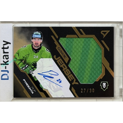 2025/26 Sportzoo ELH 2. serie #GJS-Filip Pyrochta Game Jersey Gold Auto 27/30