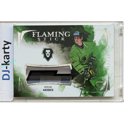 2025/26 Sportzoo ELH 2. serie #FSS-SM Steve Moses Flaming Stick Cloud Silver Auto 17/30