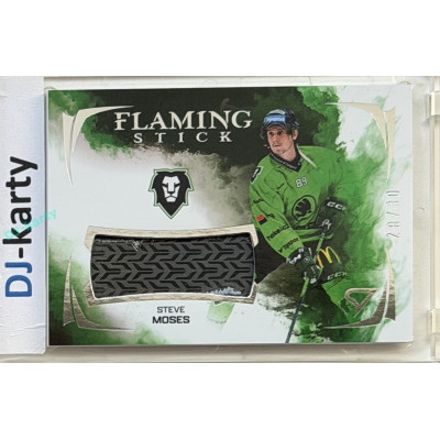 2025/26 Sportzoo ELH 2. serie #FSS-SM Steve Moses Flaming Stick Cloud Silver Auto 28/30