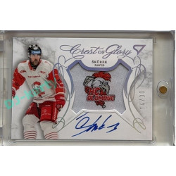 2025/26 Sportzoo ELH 2. serie #CG-DS David Škůrek Crest of Glory Silver Auto 14/30