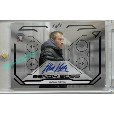 2025/26 Sportzoo ELH 2. serie #BBS-VP Václav Pletka Bench Boss Black Auto 1of1