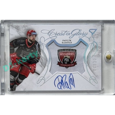 2025/26 Sportzoo ELH 2. serie #CG-RP Radovan Pavlík Crest of Glory Silver Auto 04/30