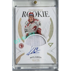 2025/26 Sportzoo ELH 2. serie #RPM-MK Matěj Kubiesa Rookie Premiere Gold Auto Woven 16/25