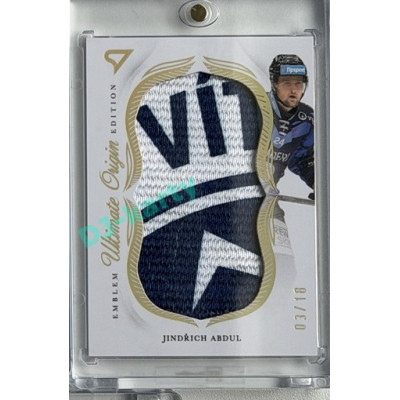 2025/26 Sportzoo ELH 2. serie #UO-JA Jindřich Abdul Ultimate Origin Emblem Edition 03/18