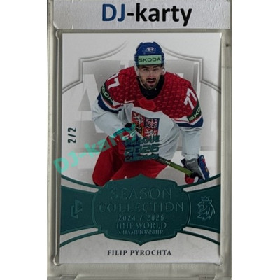 2024/25 LC Repre serie 2 #WCH-07 Filip Pyrochta IIHF World Championship 2025 Turquoise 2/2 Expo Praha 11. 4. 2026