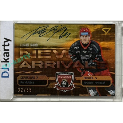 2025/26 Sportzoo ELH 2. serie #NAS-LR Lukáš Radil New Arrivals Gold Auto 32/55