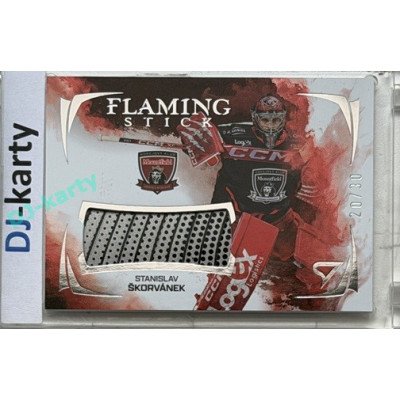 2025/26 Sportzoo ELH 2. serie #FSS-SS Stanislav Škorvánek Flaming Stick Cloud Silver Auto 20/30