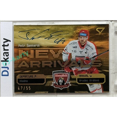 2025/26 Sportzoo ELH 2. serie #NAS-PS Petr Šenkeřík New Arrivals Gold Auto 47/55
