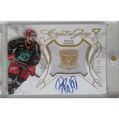 2025/26 Sportzoo ELH 2. serie #CG-RP Radovan Pavlík Crest of Glory Gold Auto 07/15