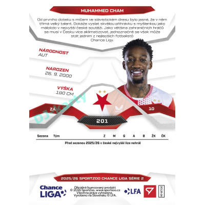 2025/26 Sportzoo Chance Liga 2. série #201 MUHAMMED CHAM