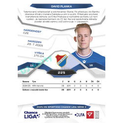 2025/26 Sportzoo Chance Liga 2. série #225 DAVID PLANKA