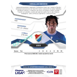 2025/26 Sportzoo Chance Liga 2. série #222 ABDULLAHI BEWENE