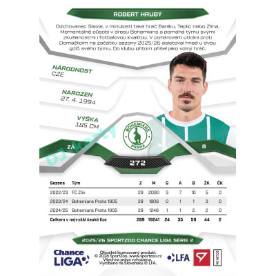2025/26 Sportzoo Chance Liga 2. série #272 ROBERT HRUBÝ