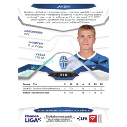 2025/26 Sportzoo Chance Liga 2. série #310 JAN ZÍKA
