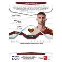 2025/26 Sportzoo Chance Liga 2. série #326 PAVEL GASZCZYK