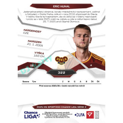 2025/26 Sportzoo Chance Liga 2. série #322 ERIC HUNAL