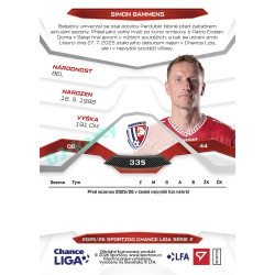 2025/26 Sportzoo Chance Liga 2. série #335 SIMON BAMMENS