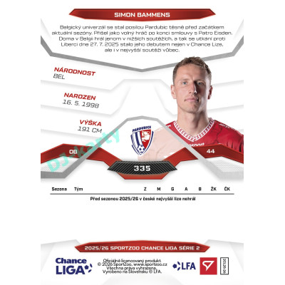 2025/26 Sportzoo Chance Liga 2. série #335 SIMON BAMMENS
