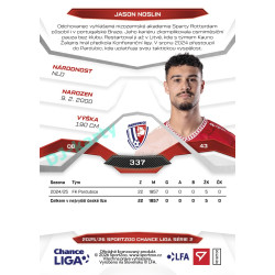 2025/26 Sportzoo Chance Liga 2. série #337 JASON NOSLIN